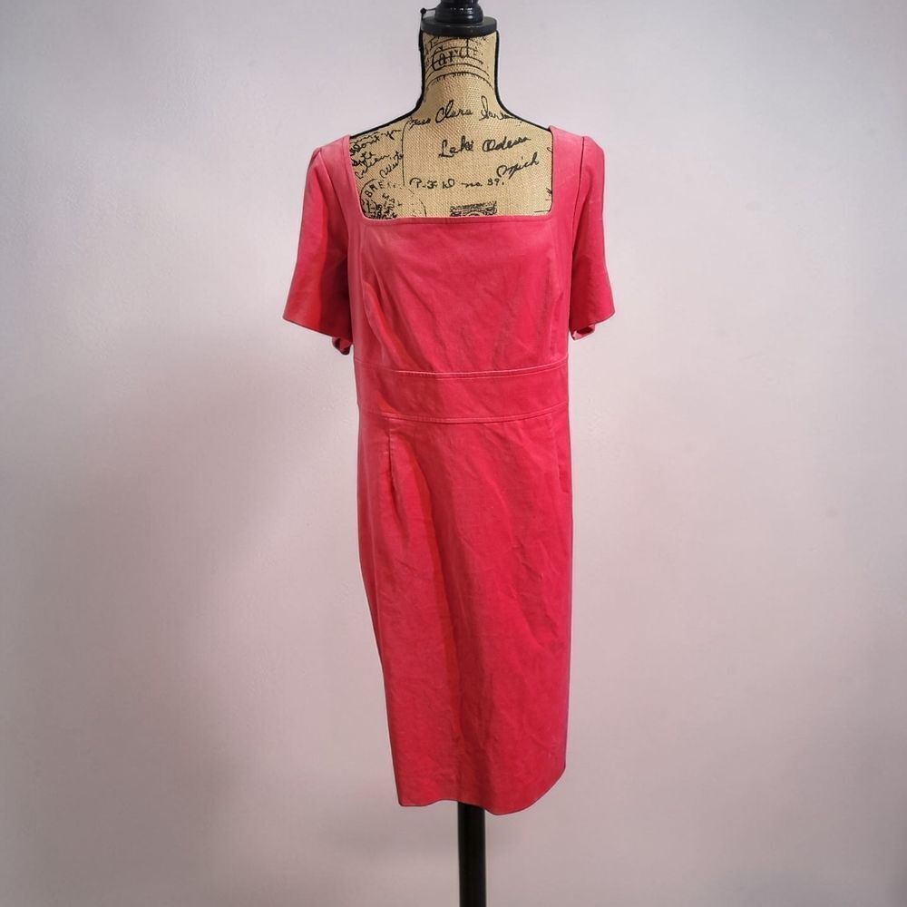 J. Crew Vibrant Pink Velour Midi Dress Size 20 NWT